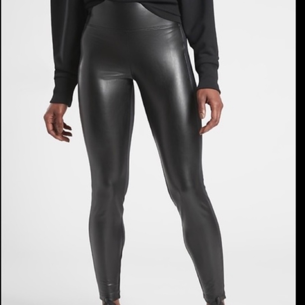 Athleta Black Delancey Shine Tight Leggings large